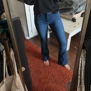 Just Black Women's Flare Jeans in Dark Blue